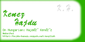 kenez hajdu business card